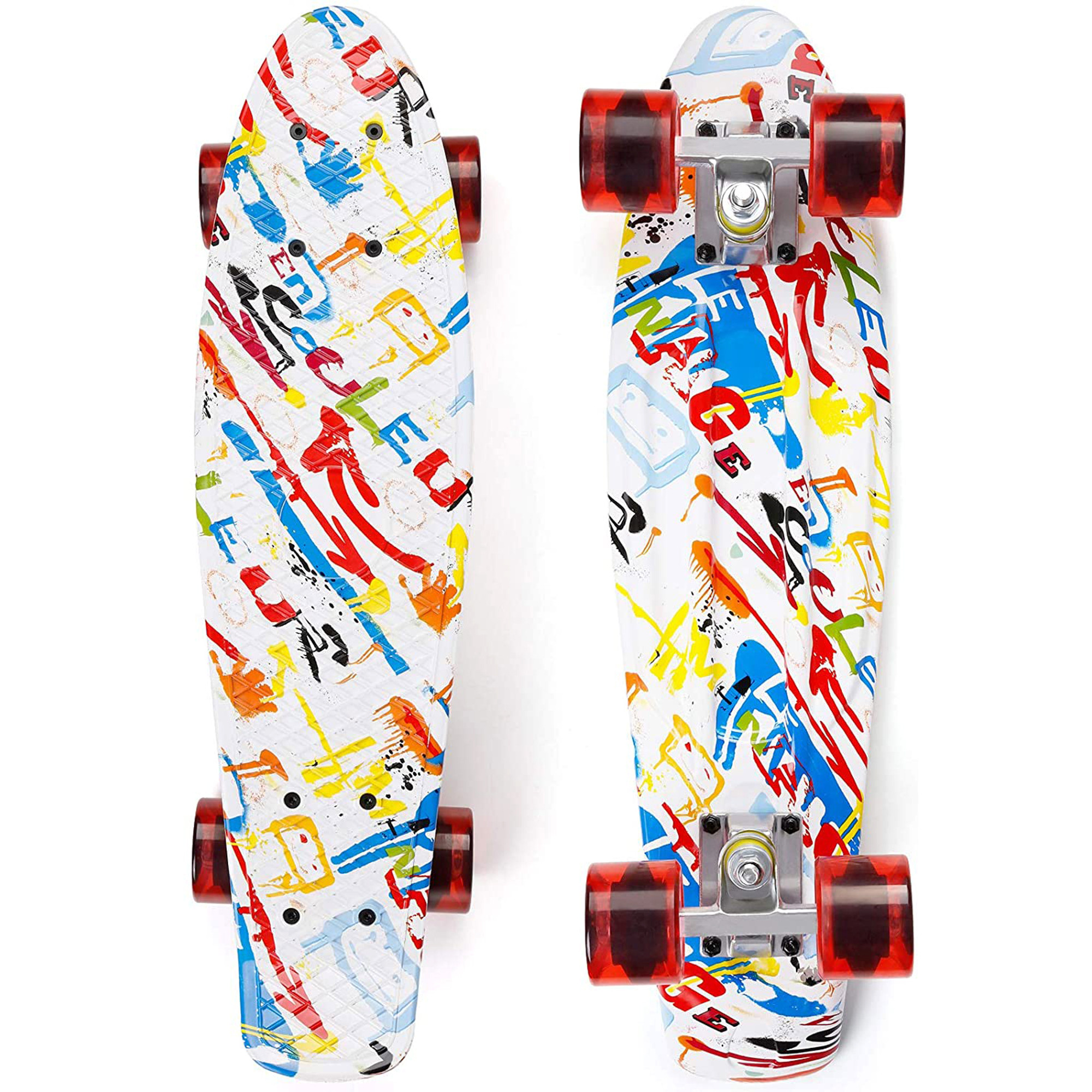 Madison Doodskaak samenvoegen Skateboard 22''Highly Flexible Mini Cruiser Skateboard for Teens Kids Boys  Girls