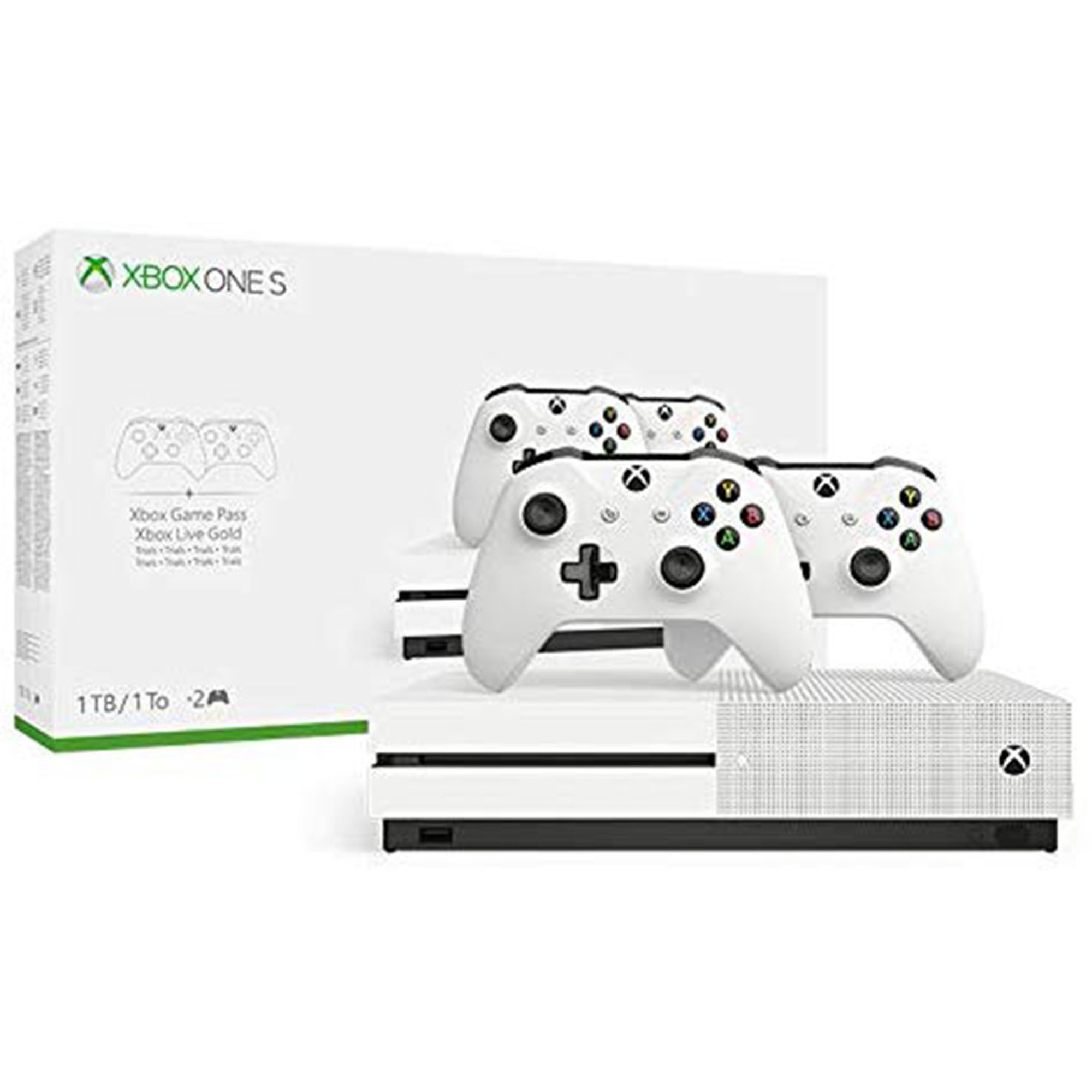 Xbox One S, Two Controller, 1TB Game Pass & 14-Day Xbox Live Gold