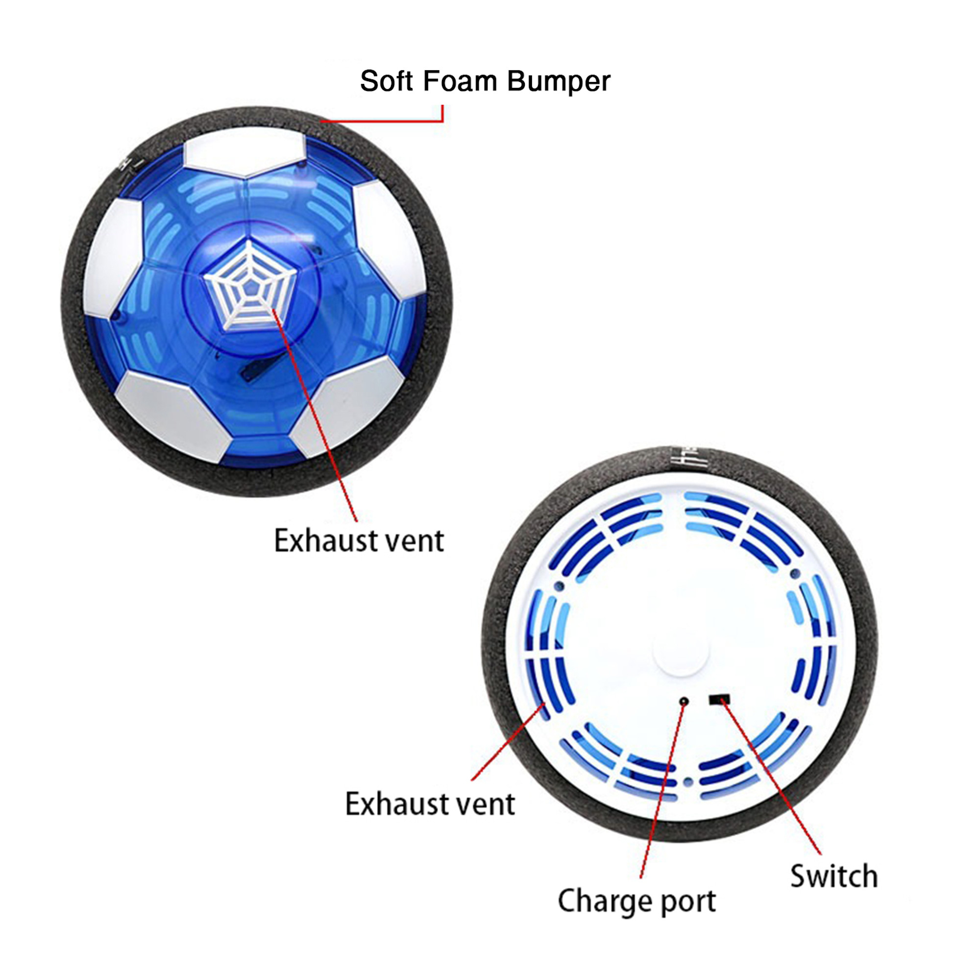 Hover Soccer Ball For Boys & Girls, Rechargeable Air Floating