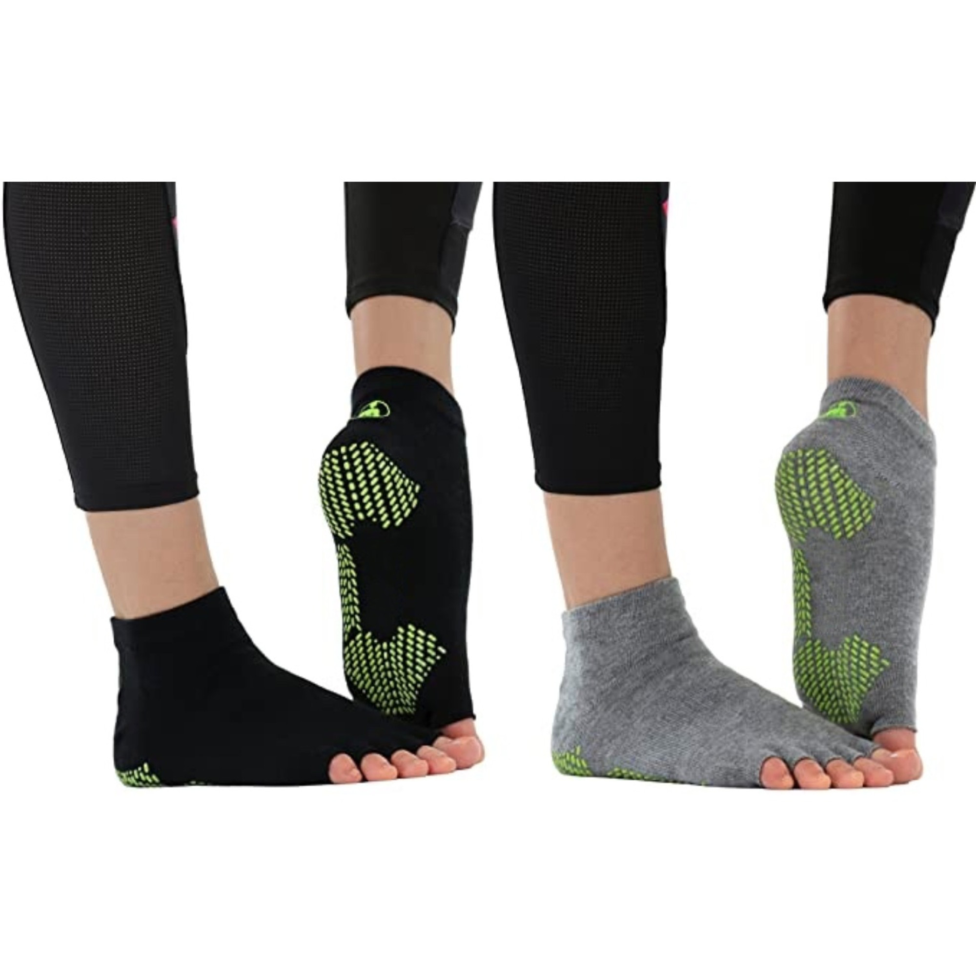 Toeless non-slip grip socks - non-slip yoga, barre, pilates, home