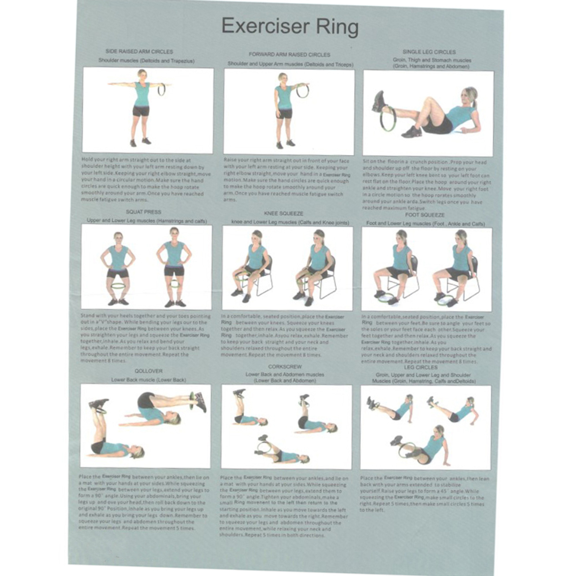 2 Pack Yoga Ring Pilates Exercise Fitness Rings Magic Circle Neck