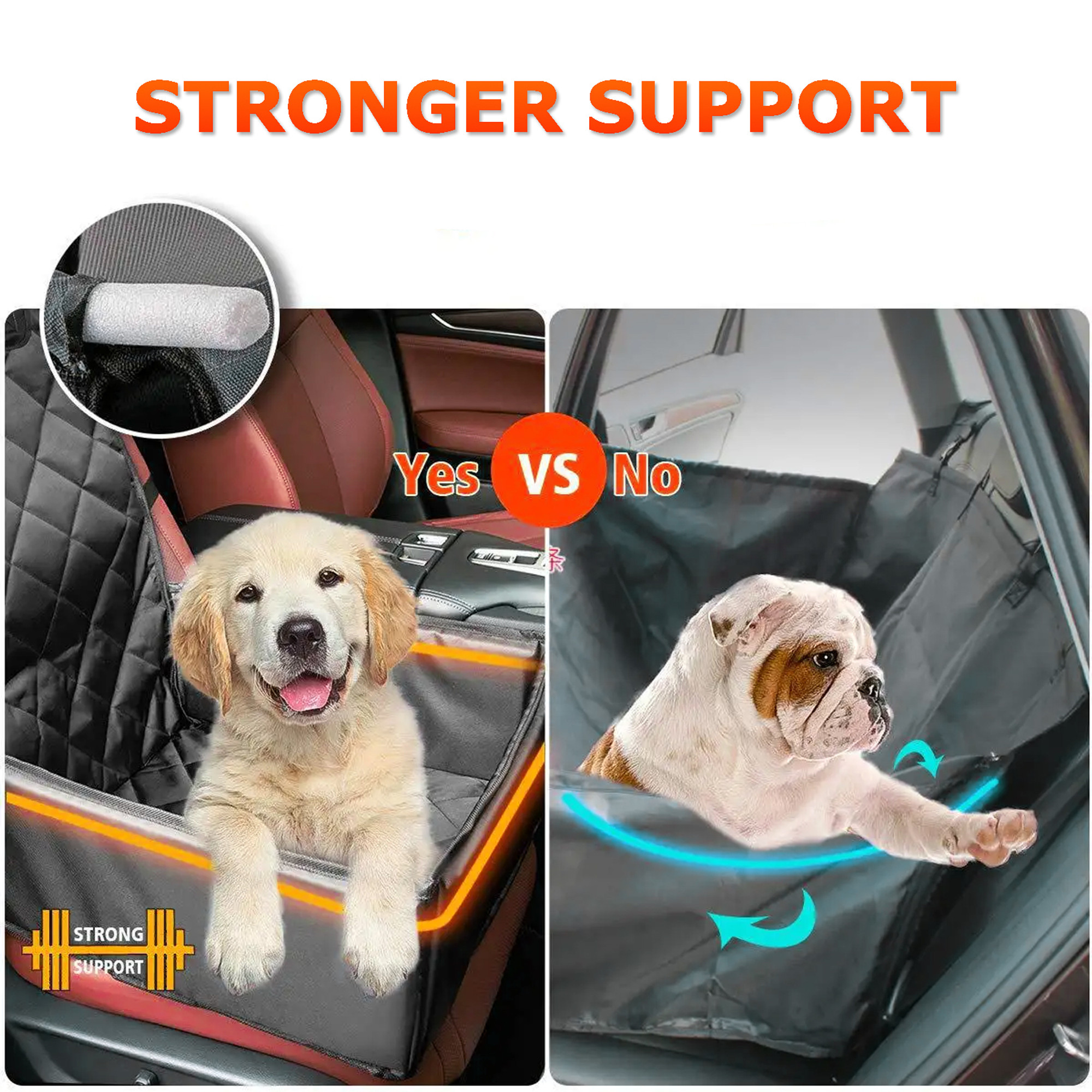 Pet Dog Waterproof Travel Hammock Pad Mat Cover Front Back Car Seat Booster