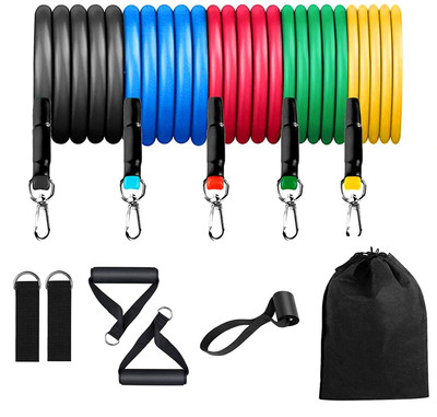 Fitness Resistance Band Set Men Women Heavy Duty Resistance Band Handles Resistance Bands Workout Perfect Muscle Builder for Arms, Back, Leg, Chest, Belly, Glutes 10 pack