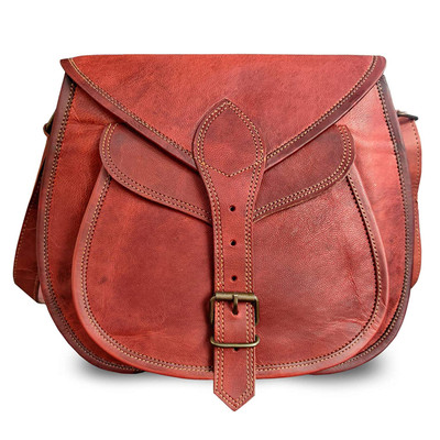 Leather Crossbody Satchel Bag Vintage Purses Handmade Rustic Bag for Women