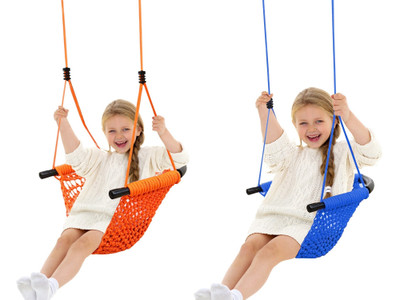 Swing Set Seat for Kids with Adjustable Heavy Duty Ropes Backyard Swing Play Set