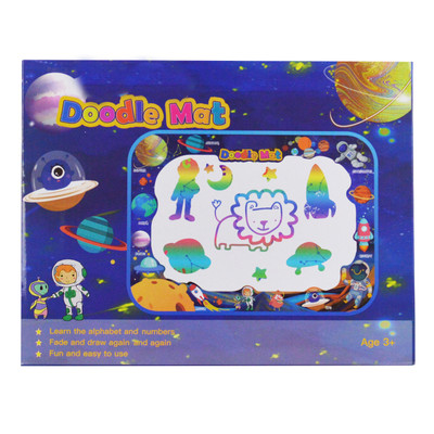 Water Doodle Mat Kids Painting Writing Doodle Toy Mat, 47 x 35 inches Extra Large Aqua Magic Interstellar Doodle Mat For Kids, Girls Boys, Thick Water Proof Fabric on Back Age 3+