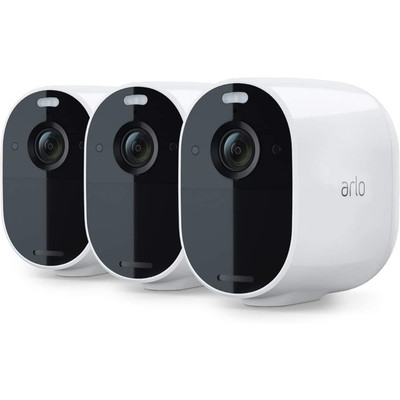 Arlo Essential Spotlight Camera - 3 Pack - Wireless Security, 1080p Video, Color Night Vision, 2 Way Audio, Wire-Free
