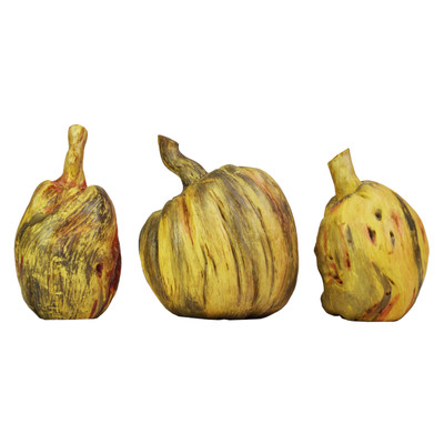 Ceramic Pumpkin Decorations Kit For Home Halloween Set of 3 Porcelain Thanksgiving & Autumn Tabletop Home Indoor Decor Mini Pumpkins Decorative