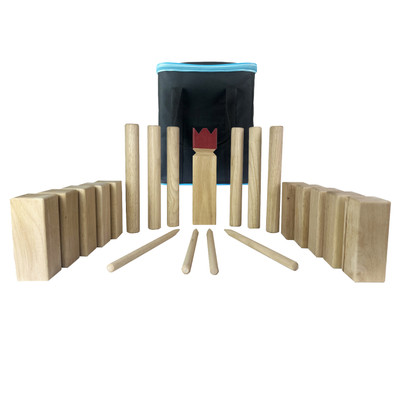 Kubb Game Premium Set Outdoor Backyard Tossing Game Wooden Set with Carrying Bag