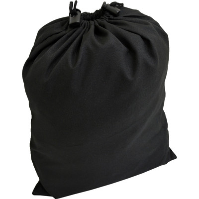 Black Polyester Drawstring Bag w/ Dual Push Button Cord Clasps (18" x 12.5")