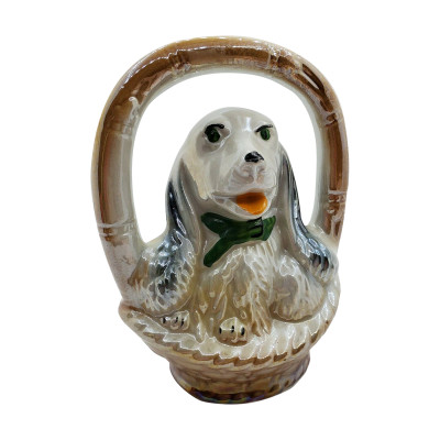 Vintage Porcelain Dog Figurine – Glossy White – Collectible Animal Decor 6.25”