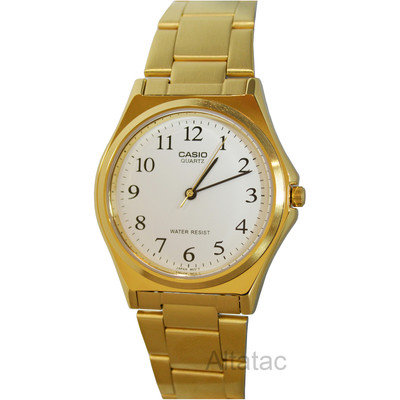Casio MTP-1130N-7B Men's Gold Casual Analog Quartz Watch w/ White Numbered Dial