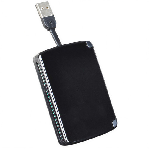 All-in-One Portable USB 2.0 Card Reader w/Built-In Storage for 9 Cards  ADA-623A