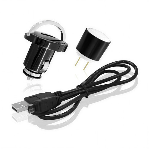 DP Audio Black 12V/24V DC2A USB Charging Kit with Micro USB Cable and Chargers