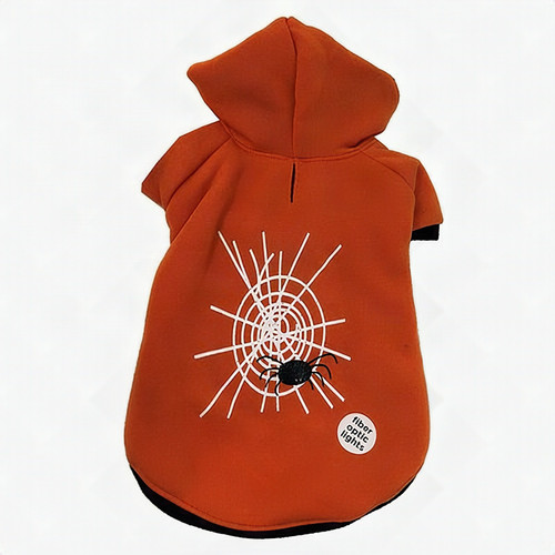 Petco Dogs Bootique Light Up Web Clothes Red Hoodie SweatShirt Coat - Medium