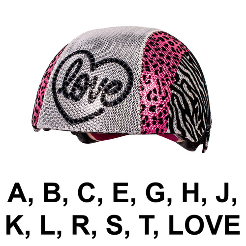 Raskullz Glam Gear Kids Bike Helmet Sequins Zebra Pink Leopard Print for Cycling, One Size
