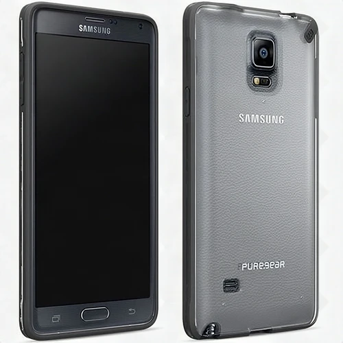Pure Gear Slim Shell Protecive Cell Phone Case - Black/Clear - Samsung Galaxy Note 4