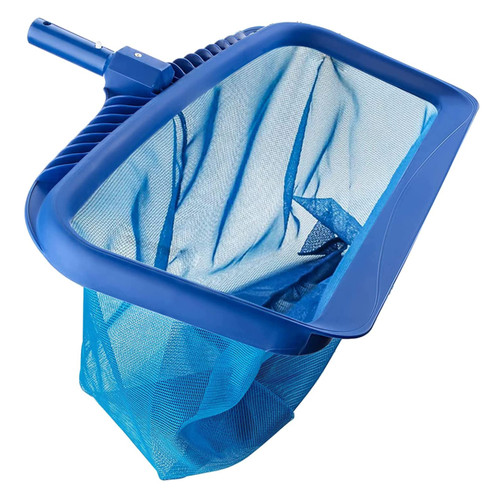 Heavy Duty Pool Skimmer Leaf Rake Net – 20" Wide Fine Mesh Deep Bag for Pool Cleaning | Strong Plastic Frame, Universal Fit for 1.25" Poles, Scoop Debris, Leaves, Bugs in Inground & Above-Ground Pools