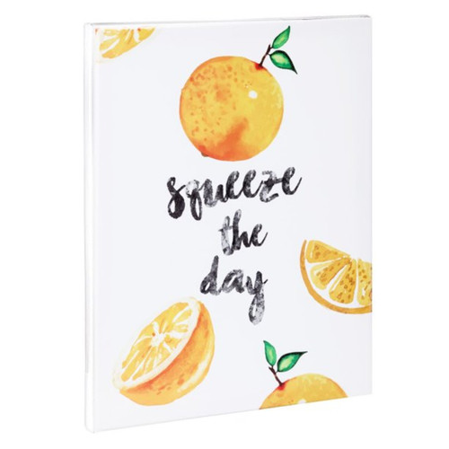 Orange Framed Canvas Wall Art 12" x 16" Positive Quotes Inspirational Wall Art