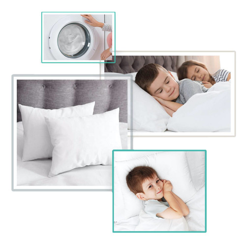 Toddler Pillowcase White 13 x 18, 100% Cotton Premium Quality