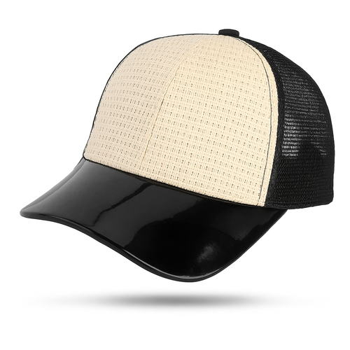 Straw Mesh Trucker Hat Adjustable Summer Baseball Cap for Men - Lightweight
