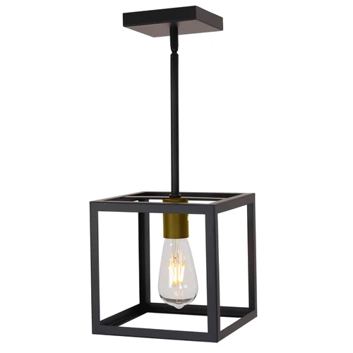 Light Cage Pendant Light Metal Hanging Lighting Fixture Adjustable Height