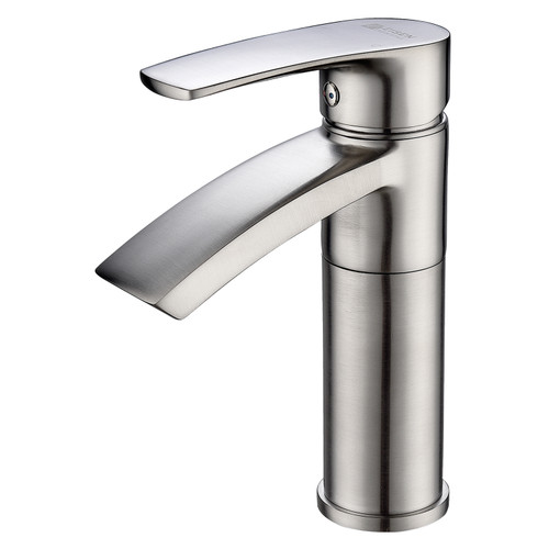 Ariana 7" Single Hole Single Handle 360 Degree Swivel Spout Bathroom Sink Faucet, Brushed Nickel