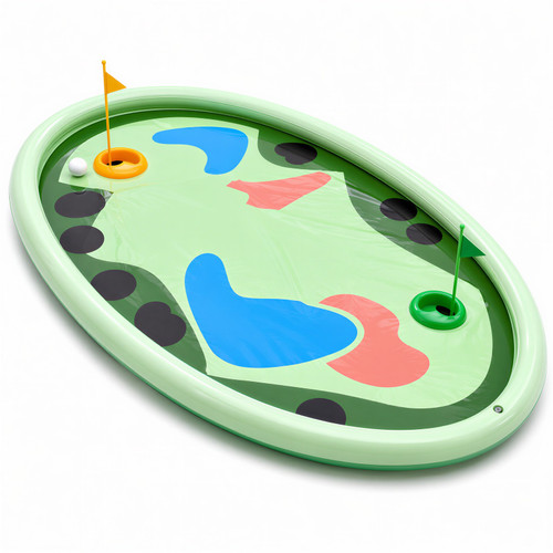 MeiGuiSha 62 in Inflatable Pool Golf Game with 10 Balls, 2 Holes, and 2 Flag