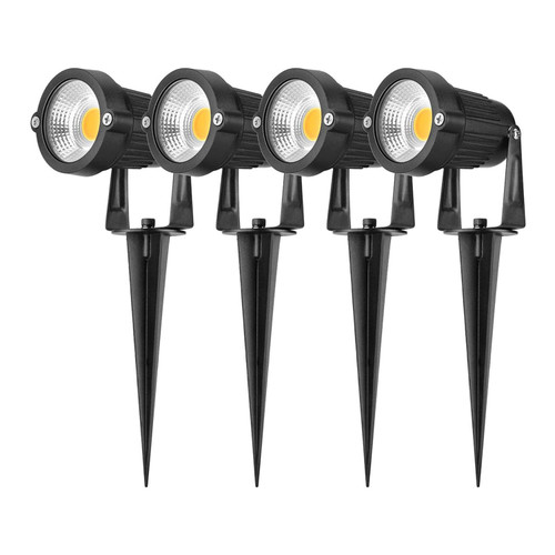 LED Landscape Lighting, 5W Waterproof Outdoor Spotlight 4-Pack 3000K or 5000K