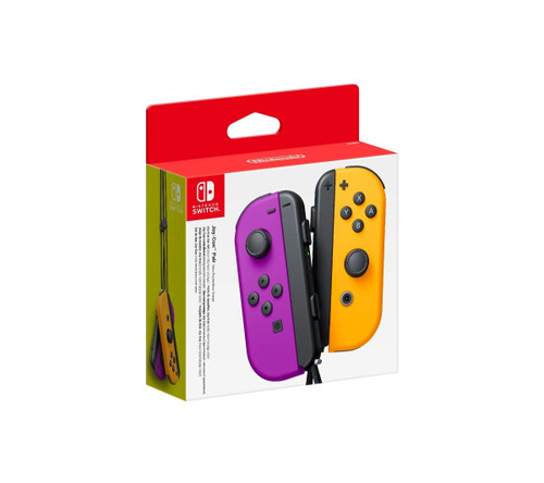 Nintendo Joy-Con (L/R) Wireless Controllers for Nintendo Switch - Neon Purple/Neon Orange