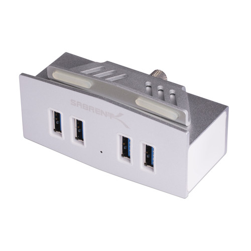 Sabrent HB-MCUS Mountable MAC & PC 4 Port USB 3.0 Hub - Silver