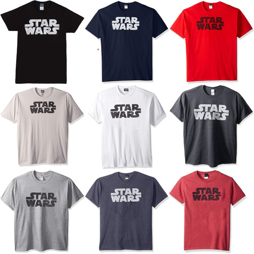 Star Wars Classic Font Design Men's Official Simplest Logo T-Shirt