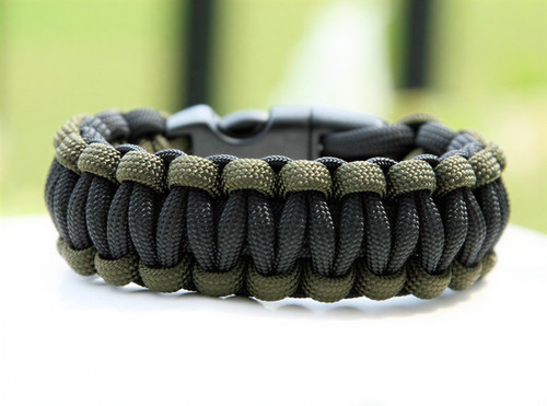 Survival Straps 550 Military Spec Paracord Side Release - Green/Tan  - 8" Inch - Regular