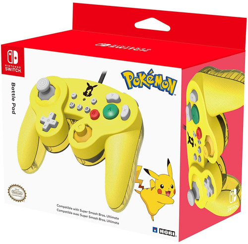 HORI Nintendo Switch Battle Pad (Pikachu) GameCube Style Controller - Nintendo Switch