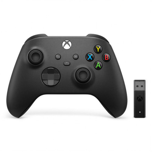 Xbox Wireless Controller Carbon Black + Wireless Adapter for Windows (Xbox Series X/S)