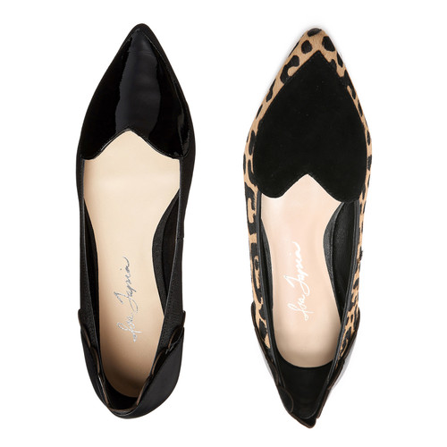 Isa Tapia Clement Heart Pointed-Toe Slip-on Flats