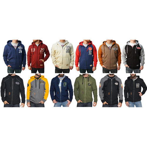 Von Dutch Men's Full-Zip Up Hooded Fleece Sweatshirt
