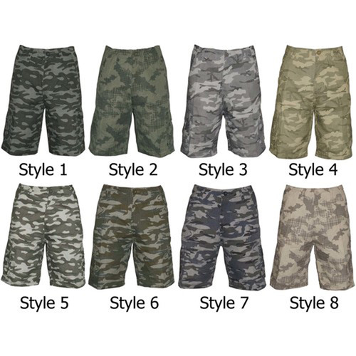 Cargo Army Camouflage Military Tactical Combat Casual Shorts - Style3 - Size 34