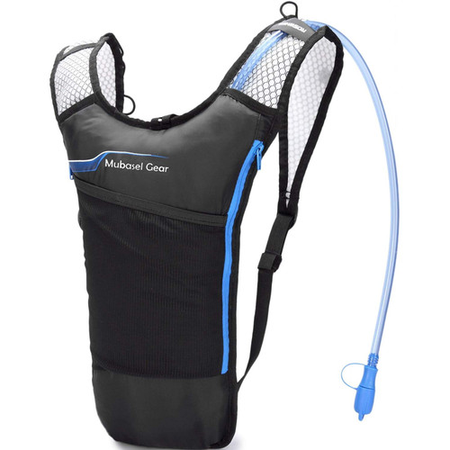 Lightweight Thermal Insulated Active Hydration Hiking Backpack with 2 Liter Water Bladder, Navy