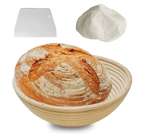 9 Inch Bread Banneton Proofing Basket - Baking Bowl Dough for Sourdough