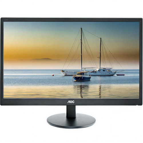 Refurbished AOC  23.6" LED LCD Widescreen Monitor w/ HDMI VGA DisplayPort & Speakers, Black