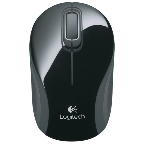 Refurbished Logitech M187 2.4Ghz Wireless 3 Button USB Optical Scroll Mini Mouse - Black
