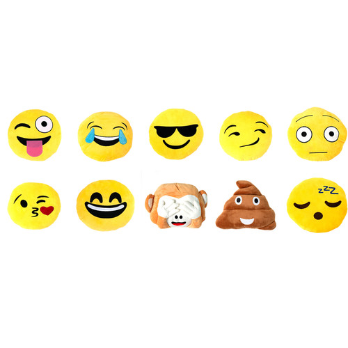 Altatac Home Decor Throw and Travel Pillow Emojicon Pillow