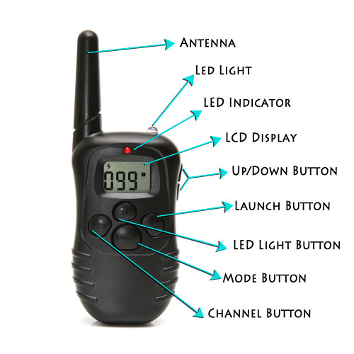 OxGord Dog Vibration/Shock Training Collar w/ Waterproof Rechargeable LCD Remote