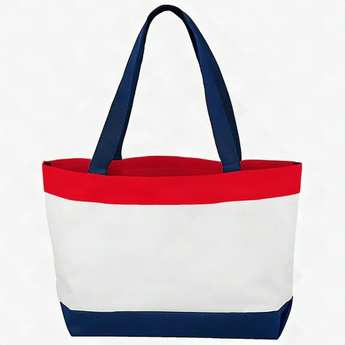 Alta Classic Genuine Handle Travel Tote Travel Bag - Red, White, and Blue