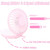 Lucky Cat Portable Necklace Personal Fan and Handheld Make Up Mirror
