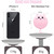Lucky Cat Portable Necklace Personal Fan and Handheld Make Up Mirror