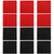 Acoustic Foam Panels Wedge Tiles For Studio etc Set of 12 - Black or Black-Red 12 x 15 x 12 inches