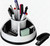 Organizer Office Supplies Desk Cosmetic Storage Rotating Caddy Art Supply Multiple Holder - White and Black