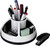 Organizer Office Supplies Desk Cosmetic Storage Rotating Caddy Art Supply Multiple Holder - White and Black